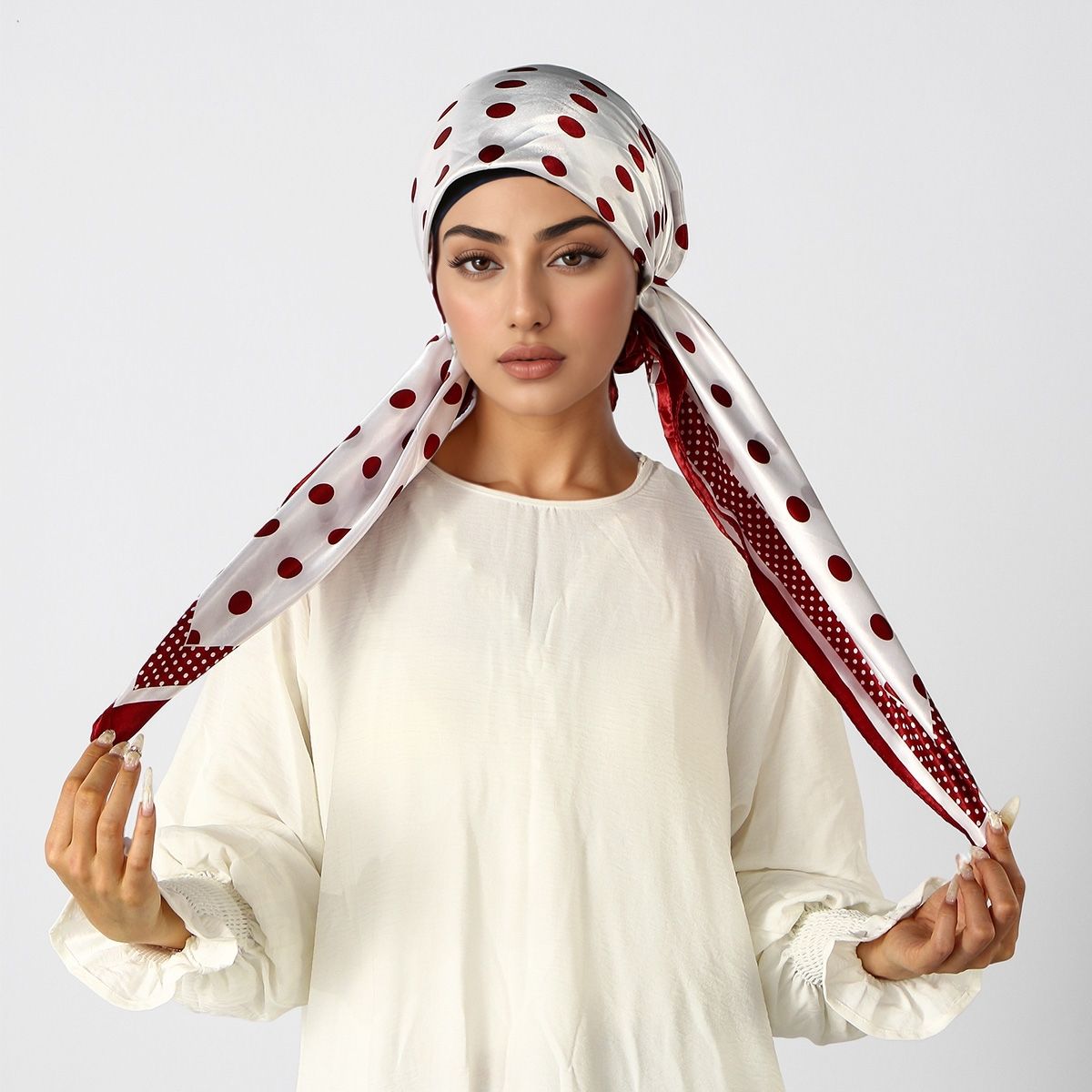 Satin Hair Bonnet - Bonnet Hijab Instant Imprimé Musulman Tendance