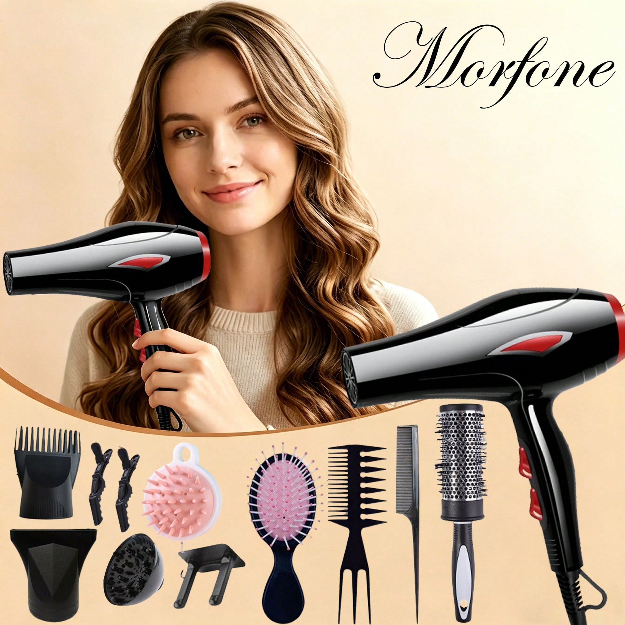Hair Care Or Haircare - Sèche-cheveux professionnel haut de gamme tout-en-un