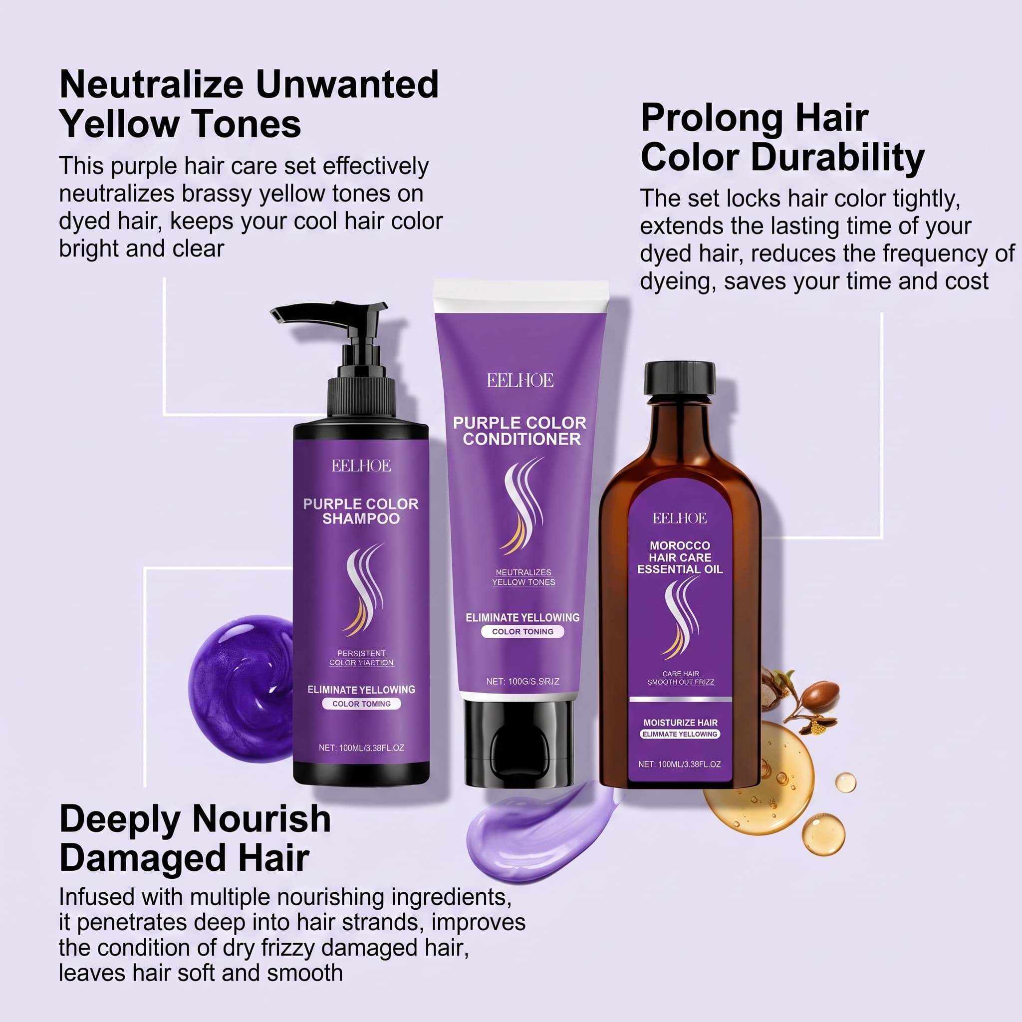 Ensemble shampoing violet avec - Hair Care Hair Serum avis et prix
