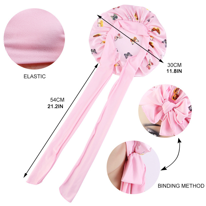 Nouveau bonnet en satin imprim - Satin Hair Bonnet avis et prix
