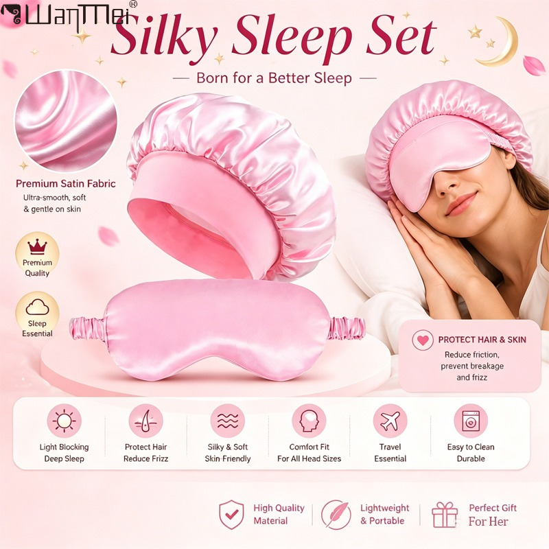    Ensemble bonnet de nuit en - Satin Hair Bonnet avis et prix