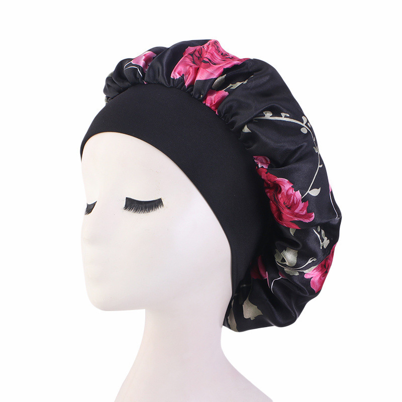 Bonnet de nuit en satin imprim - Satin Hair Bonnet avis et prix