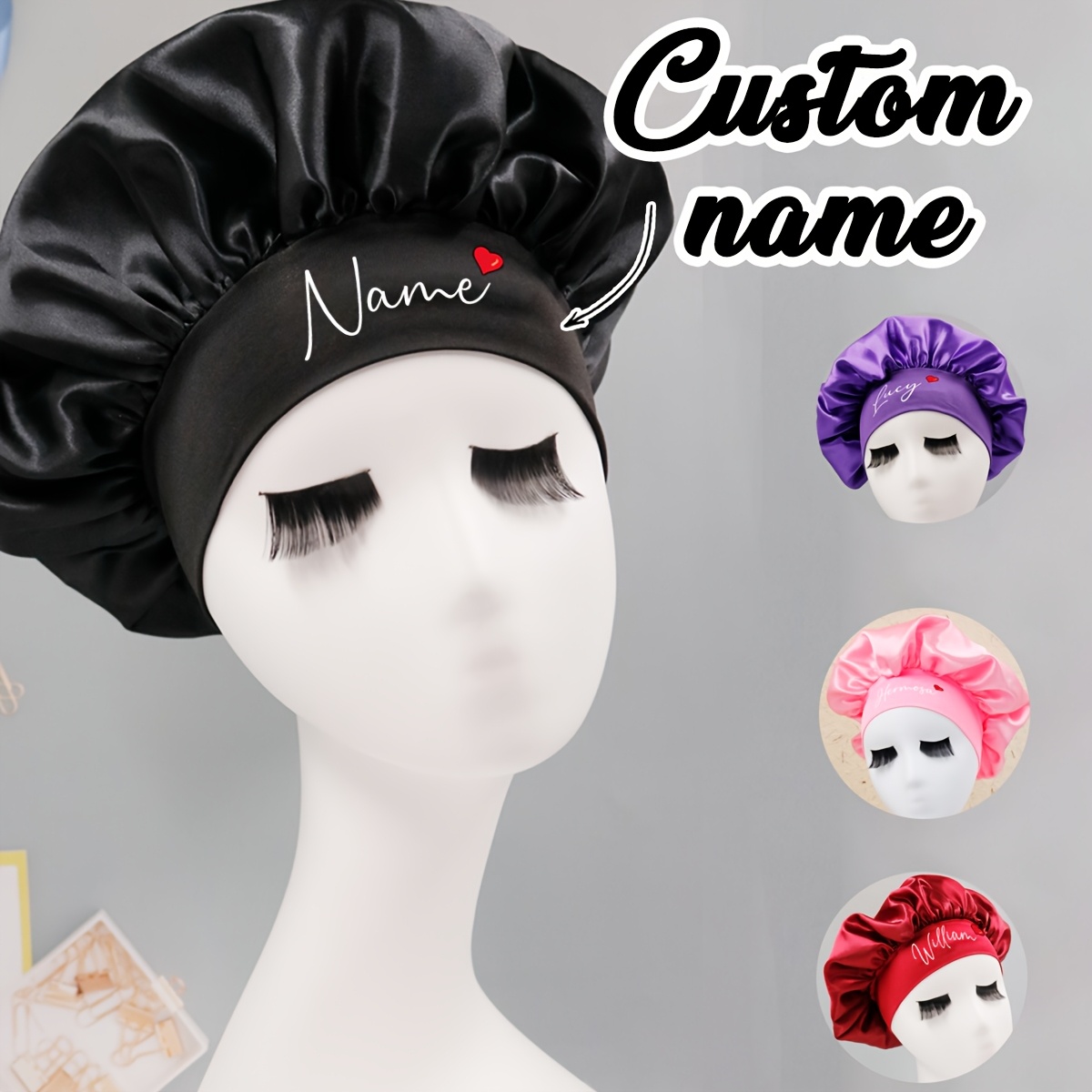 Bonnet de nuit en satin person - Satin Hair Bonnet avis et prix
