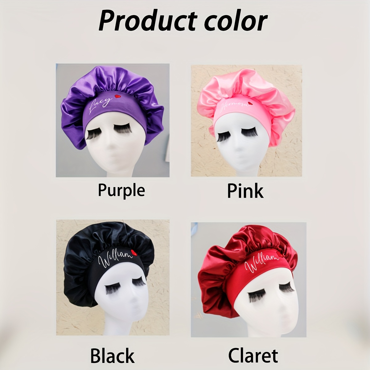 Bonnet de nuit en satin person - Satin Hair Bonnet avis et prix